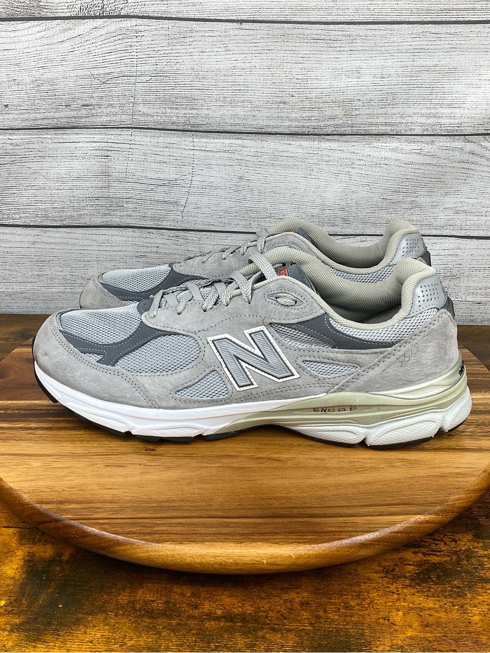 New Balance 990 V3 Grey White Made in USA Men’s Shoe M990GL3 Sneaker Size 15